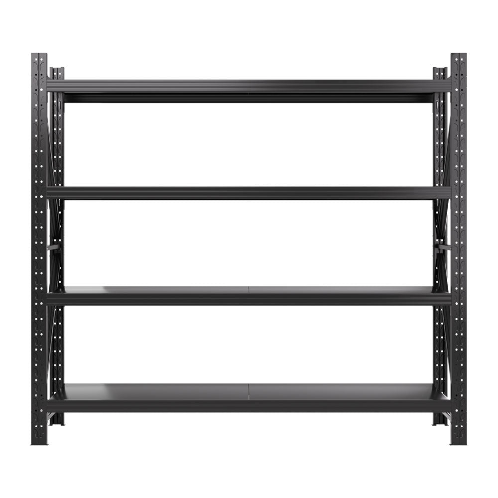 Garage Shelving Rack | 2M x 1.8M | Pallet Racking Storage Shelf | Black