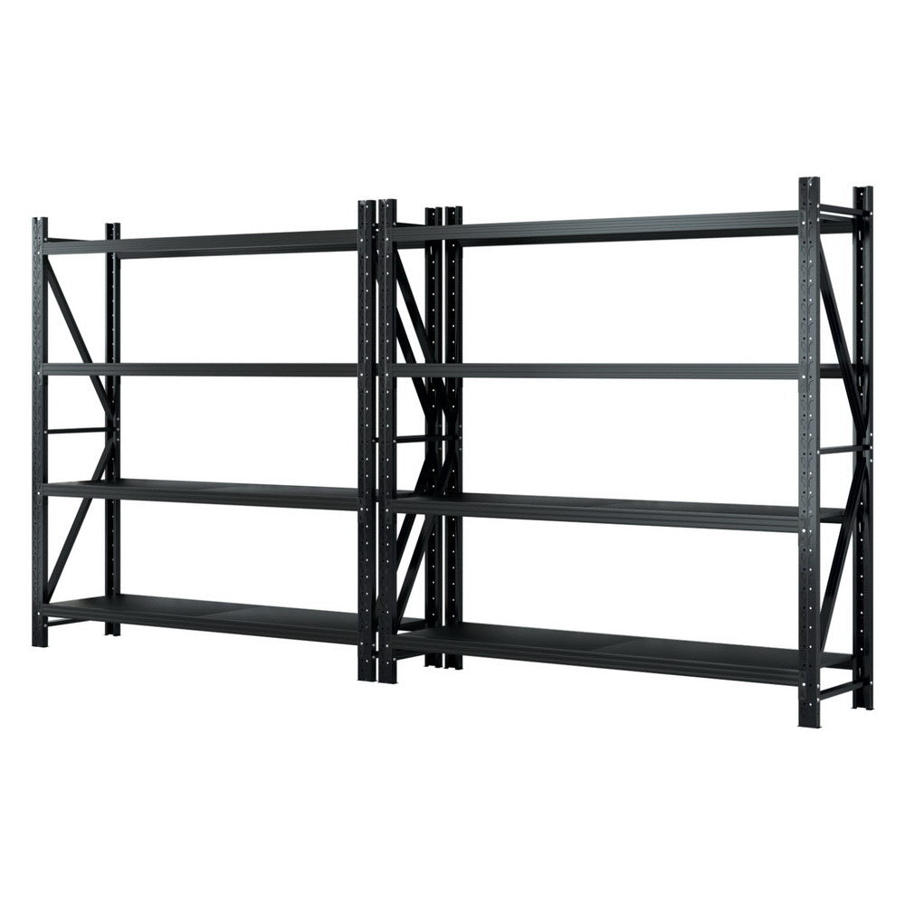 4M x 2M Garage Shelving | Warehouse Storage Rack | Black