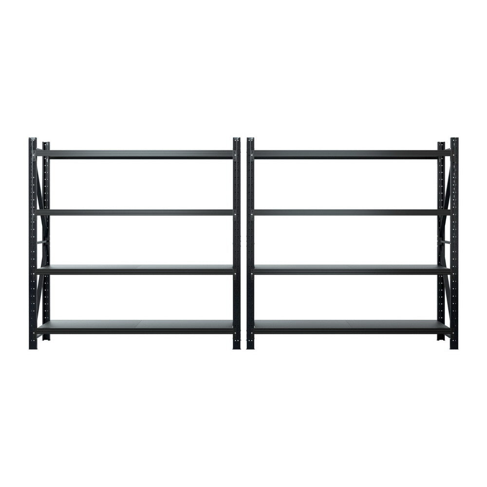 4M x 2M Garage Shelving | Warehouse Storage Rack | Black
