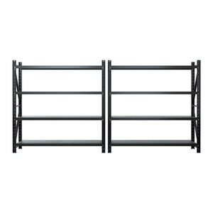 4M x 2M Garage Shelving | Warehouse Storage Rack | Black
