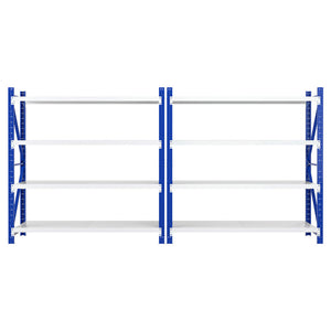 4M x 2M Garage Shelving | Warehouse Storage Rack | Blue