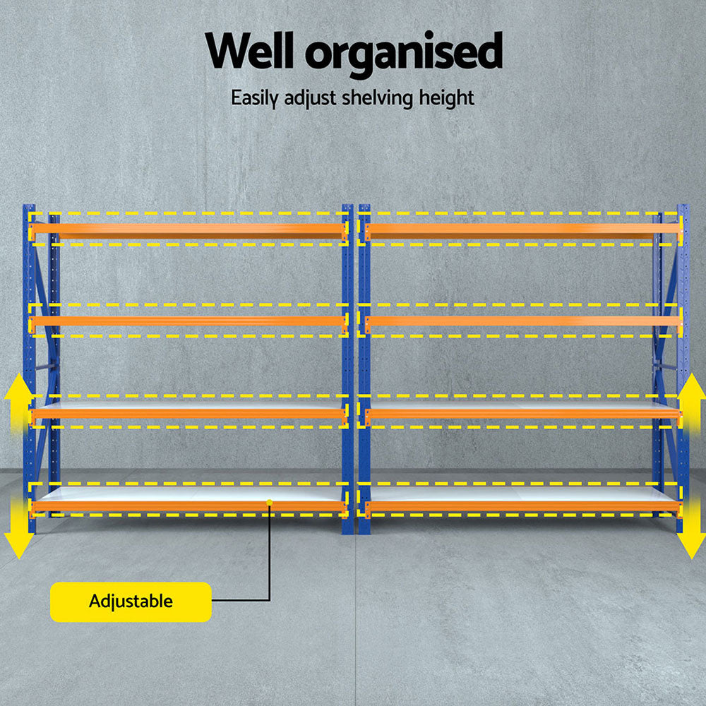 4M x 2M Garage Shelving | Warehouse Storage Rack | Orange