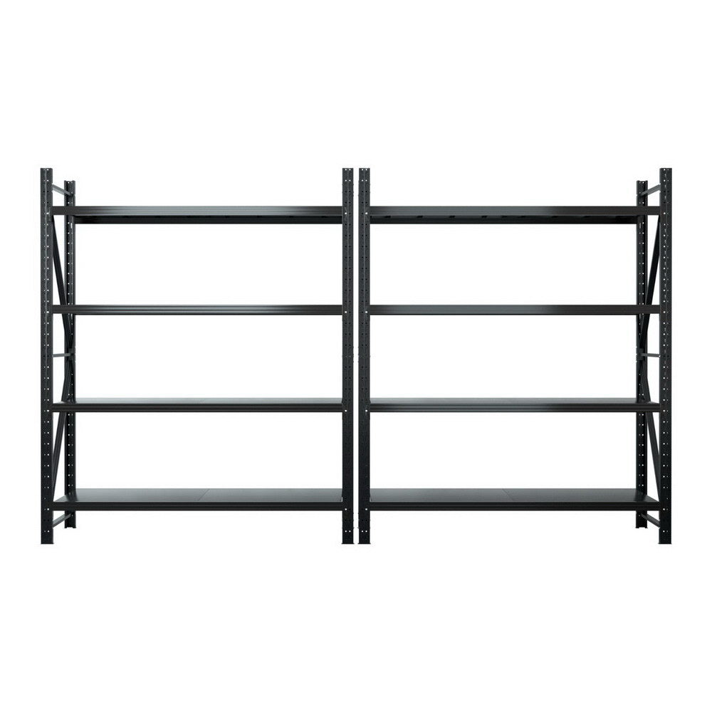4M x 2.4M Garage Shelving | Warehouse Storage Rack | Black
