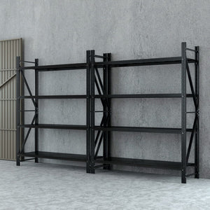 4M x 2.4M Garage Shelving | Warehouse Storage Rack | Black