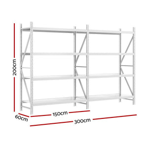 3Mx2M Giantz Garage Shelving | Warehouse Rack