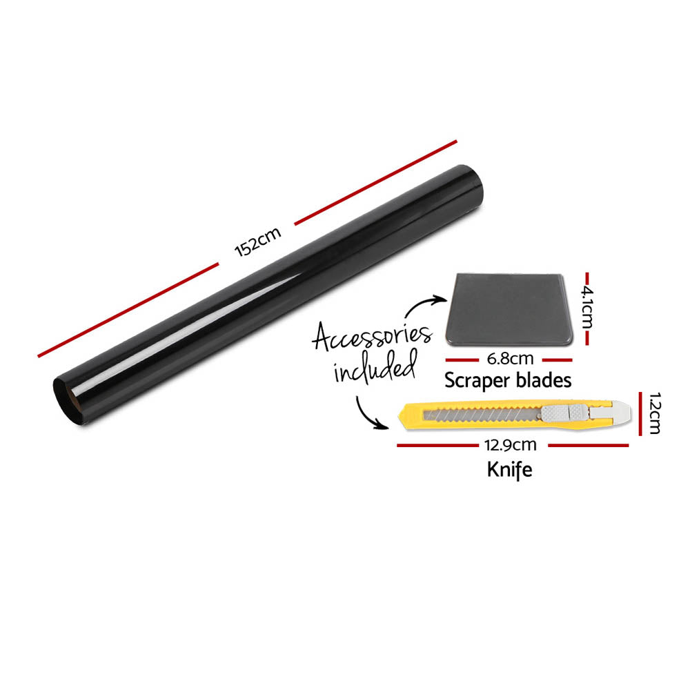 Window Tint Film | Black Roll | 15% VLT | Home House | 152cm x 30m | Tinting Tools