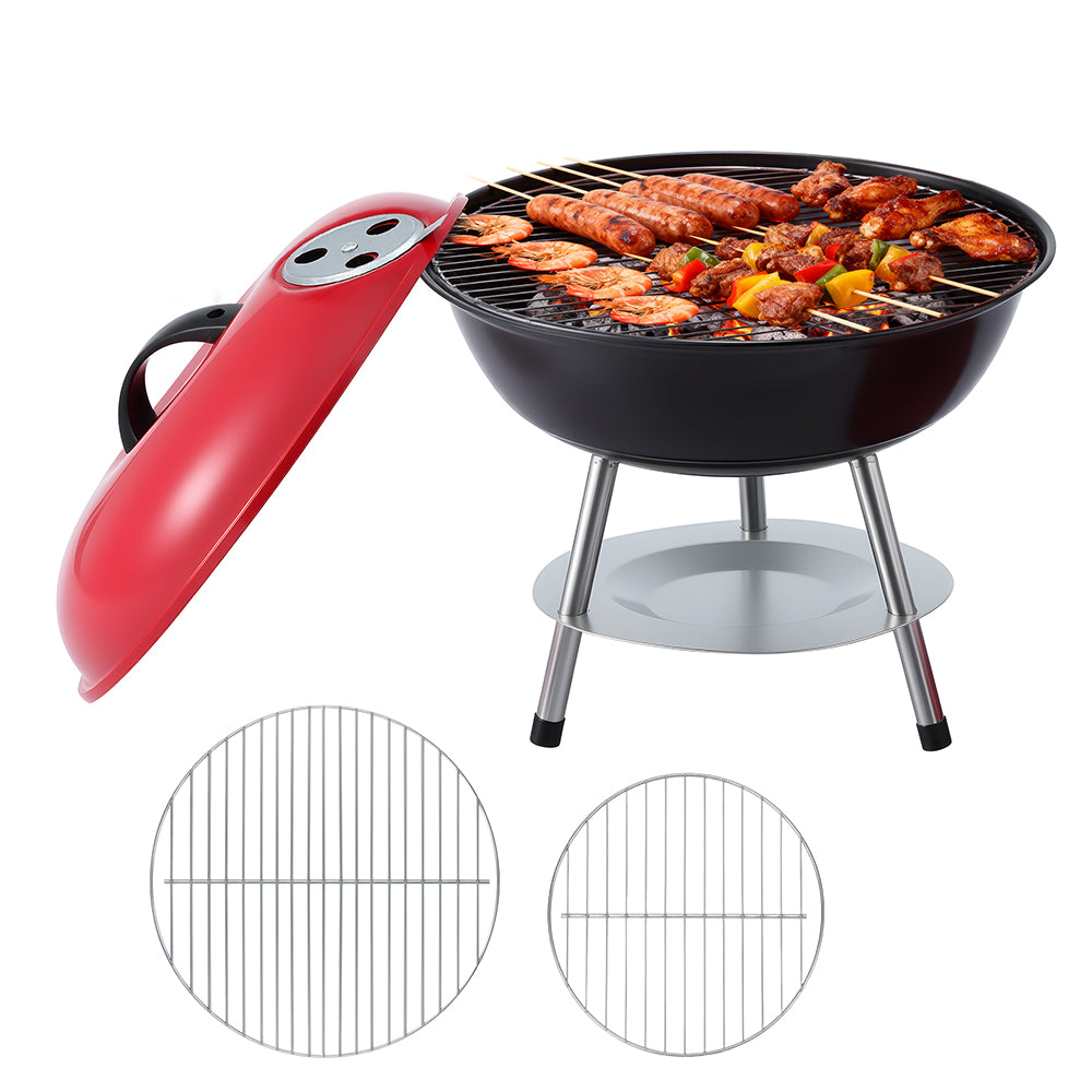 Portable Charcoal BBQ Grill | With Lid | Camping Outdoor