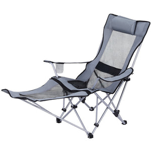Camping Chair | Adjustable Recline | Portable Folding Outdoor Chair | Grey