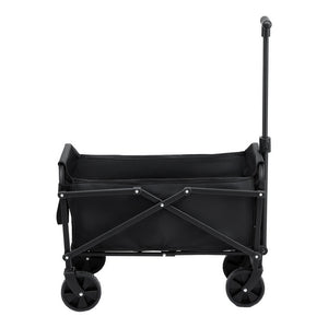 Folding Garden Cart | Camping Wagon Trolley | Outdoor Beach | Black