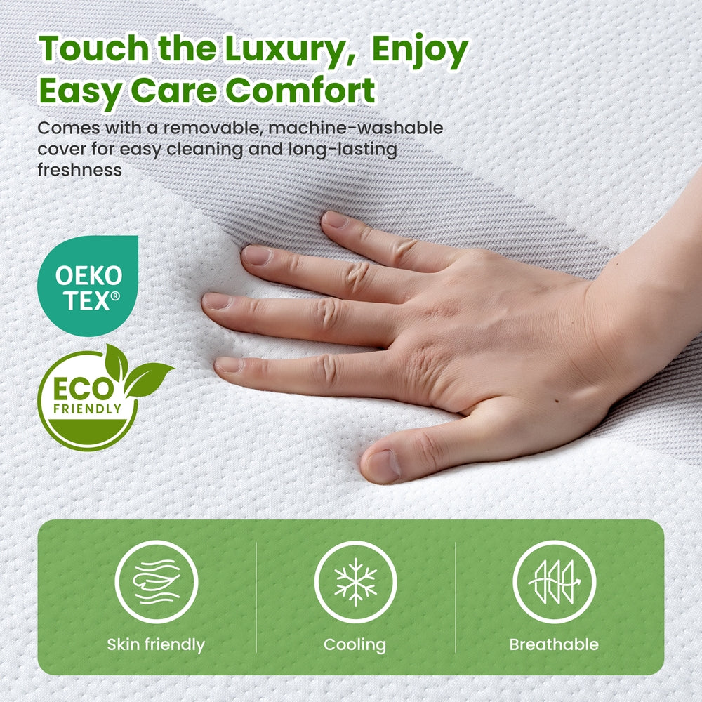 20cm Queen Reversible Gel Memory Foam Mattress BedStory Medium Soft & Firm