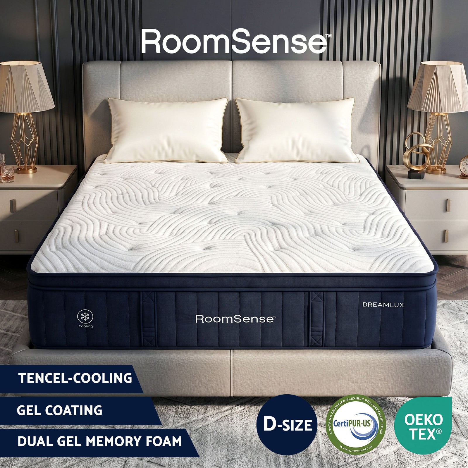 Cooling Hybrid Mattress | Double | 34cm Medium Firm Pocket Spring
