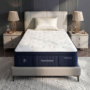 RoomSense King Single Mattress, 34cm Thick Medium Firm Hybrid Mattress for Back Pain Relief, Tencel Cooling Pocket Spring Mattress King Single Size in a Box
