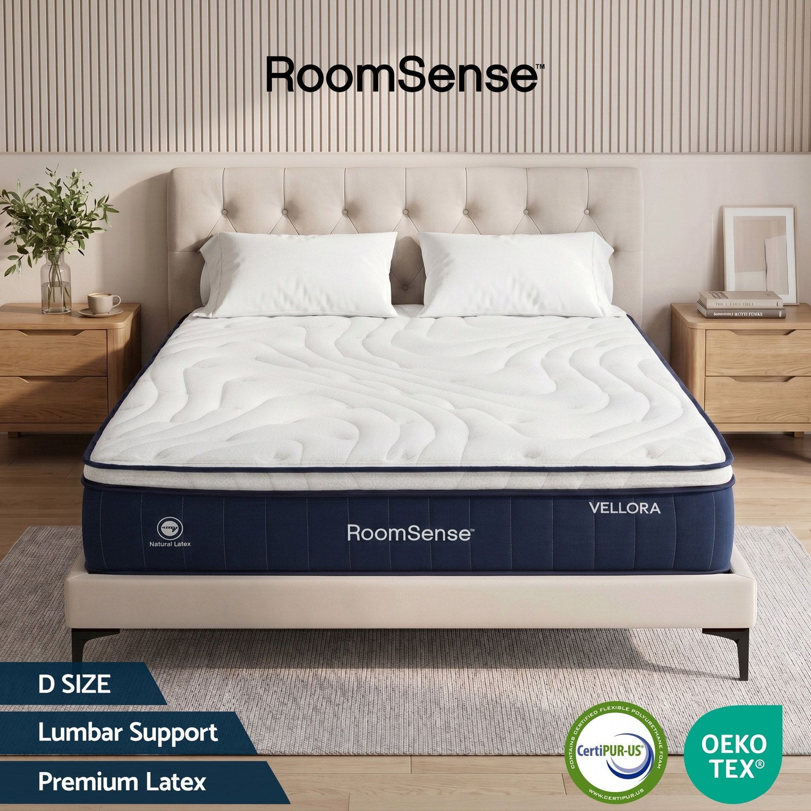 Hybrid Pocket Spring Mattress | Double | 30cm Medium Firm with Latex Support