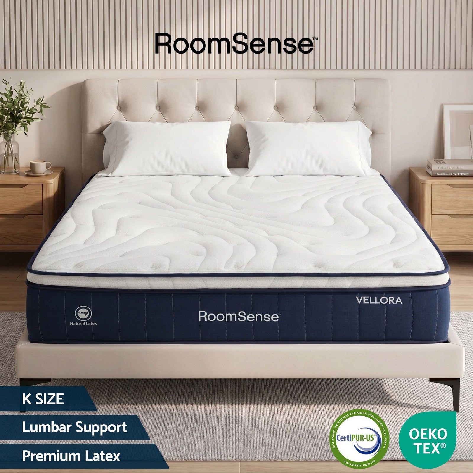 Hybrid Pocket Spring Mattress | King | 30cm Medium Firm with Latex Support