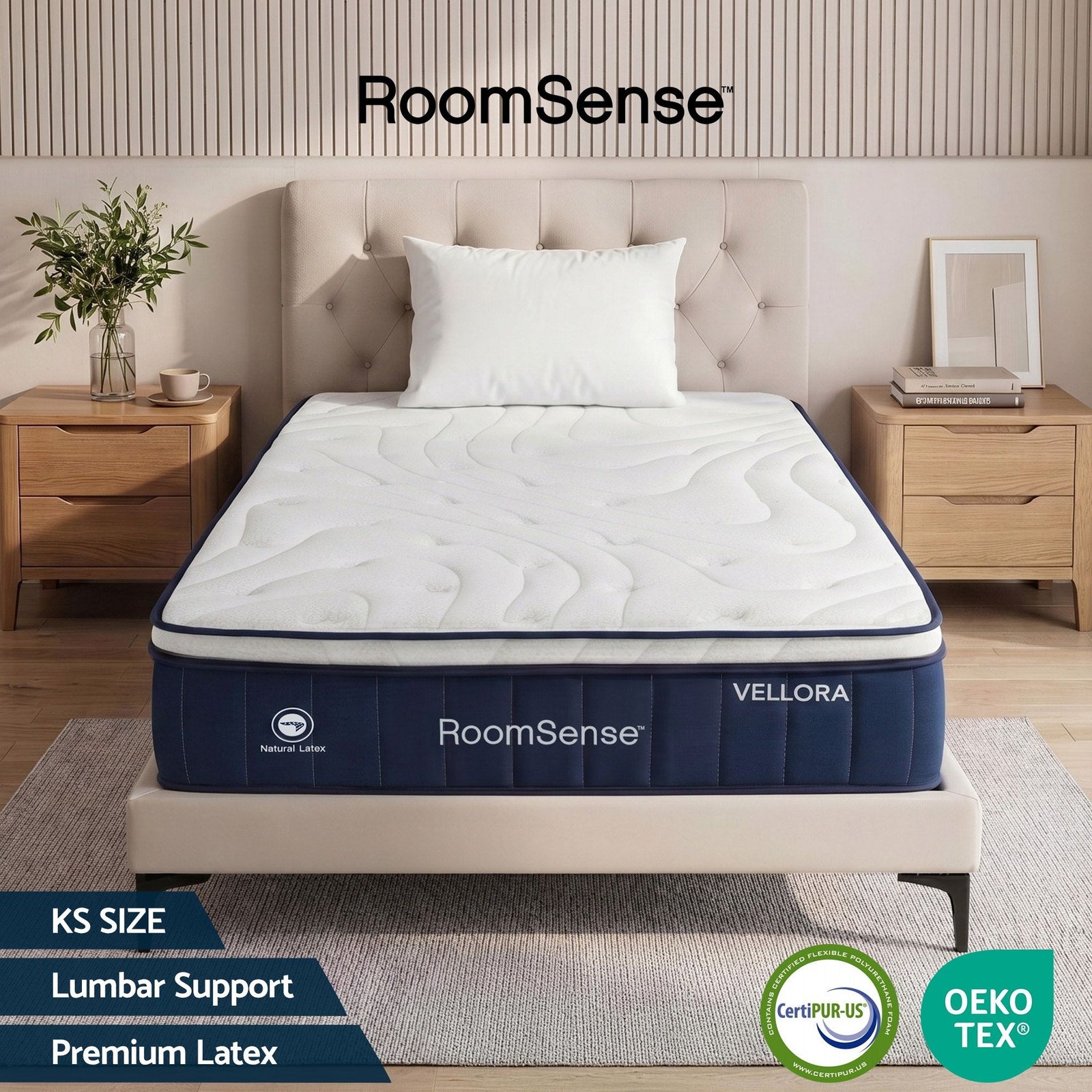 Hybrid Pocket Spring Mattress | King Single | 30cm Medium Firm with Latex Support