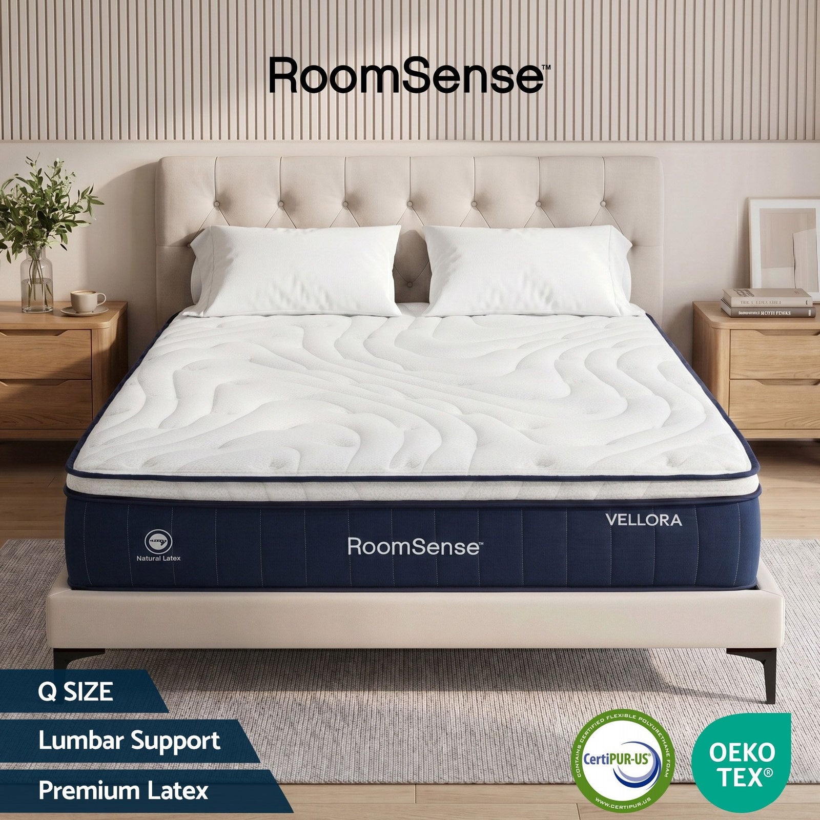 Hybrid Pocket Spring Mattress | Queen | 30cm Medium Firm with Latex Support
