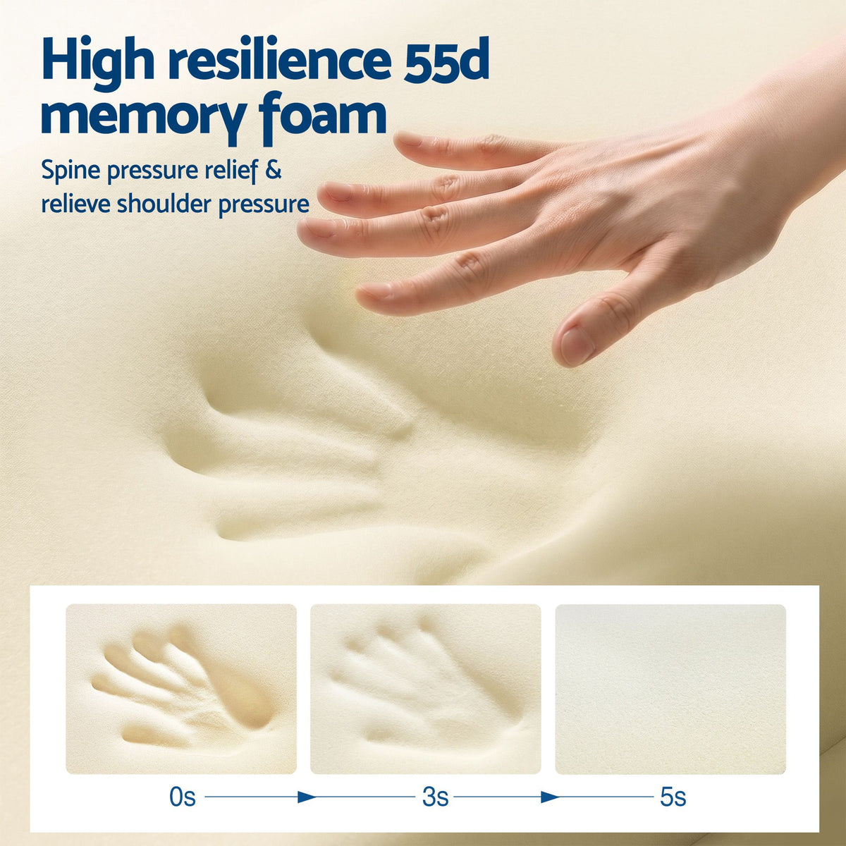 Cooling Memory Foam Pillow | Dual-Sided Queen Size Pillow