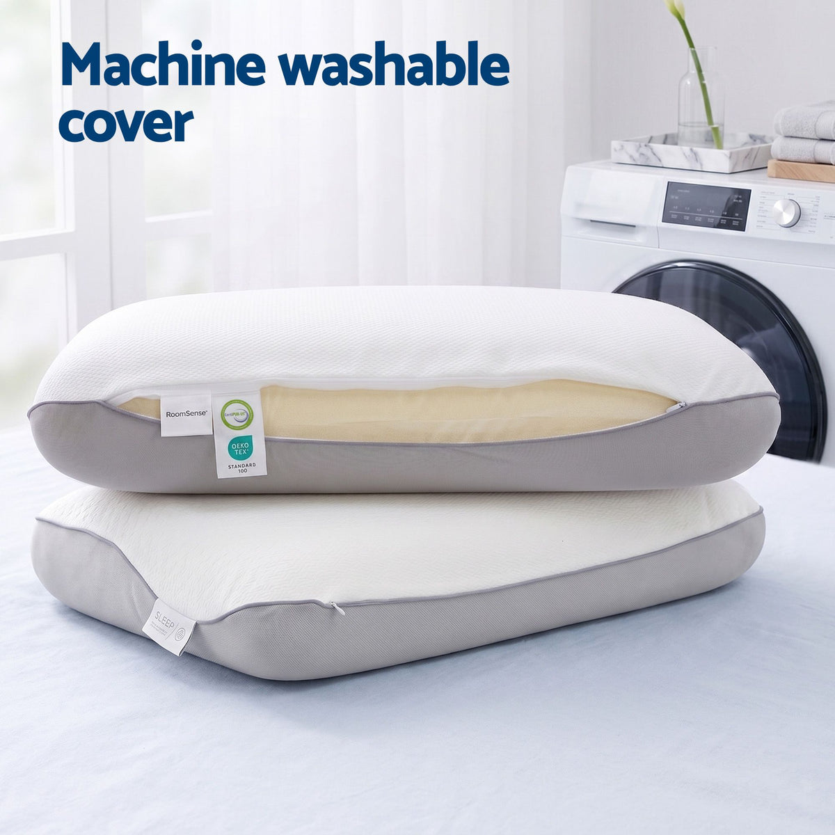 Cooling Memory Foam Pillow | Dual-Sided Queen Size Pillow
