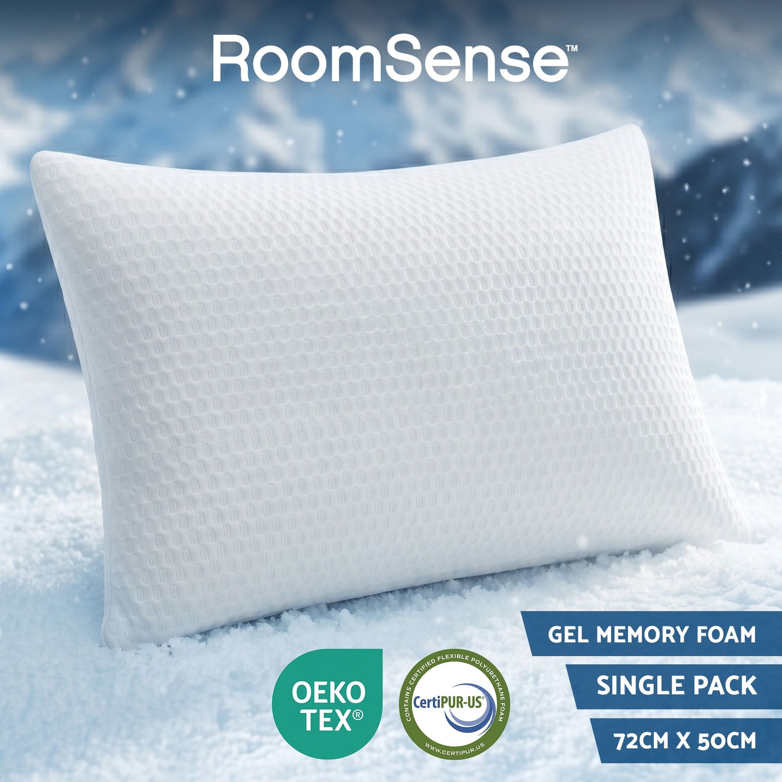 Cooling Memory Foam Pillow | Adjustable Gel Side Sleeper Pillow