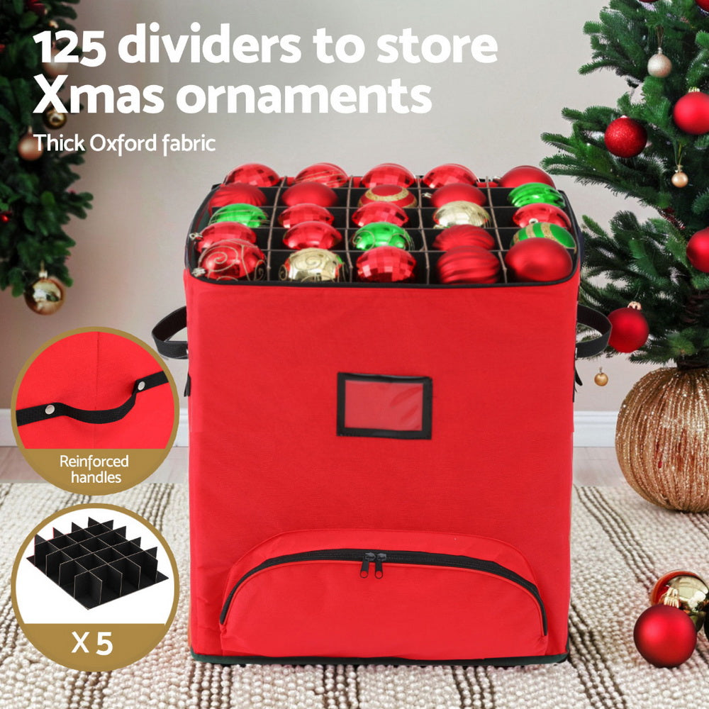 Christmas Bauble Storage Cart | Roller with 125 Dividers