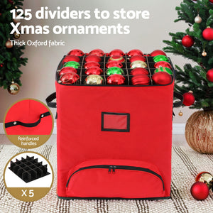 Christmas Bauble Storage Cart | Roller with 125 Dividers