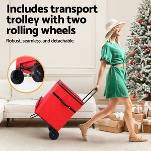 Christmas Bauble Storage Cart | Roller with 125 Dividers