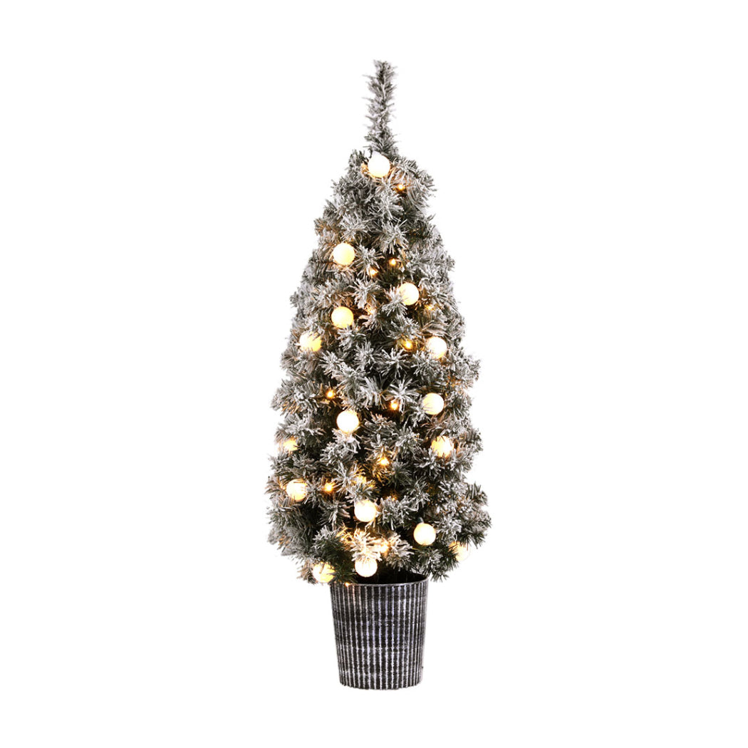 Christmas Tree | 1.2M | Potted Snowy Xmas Tree | Indoor Outdoor Decor