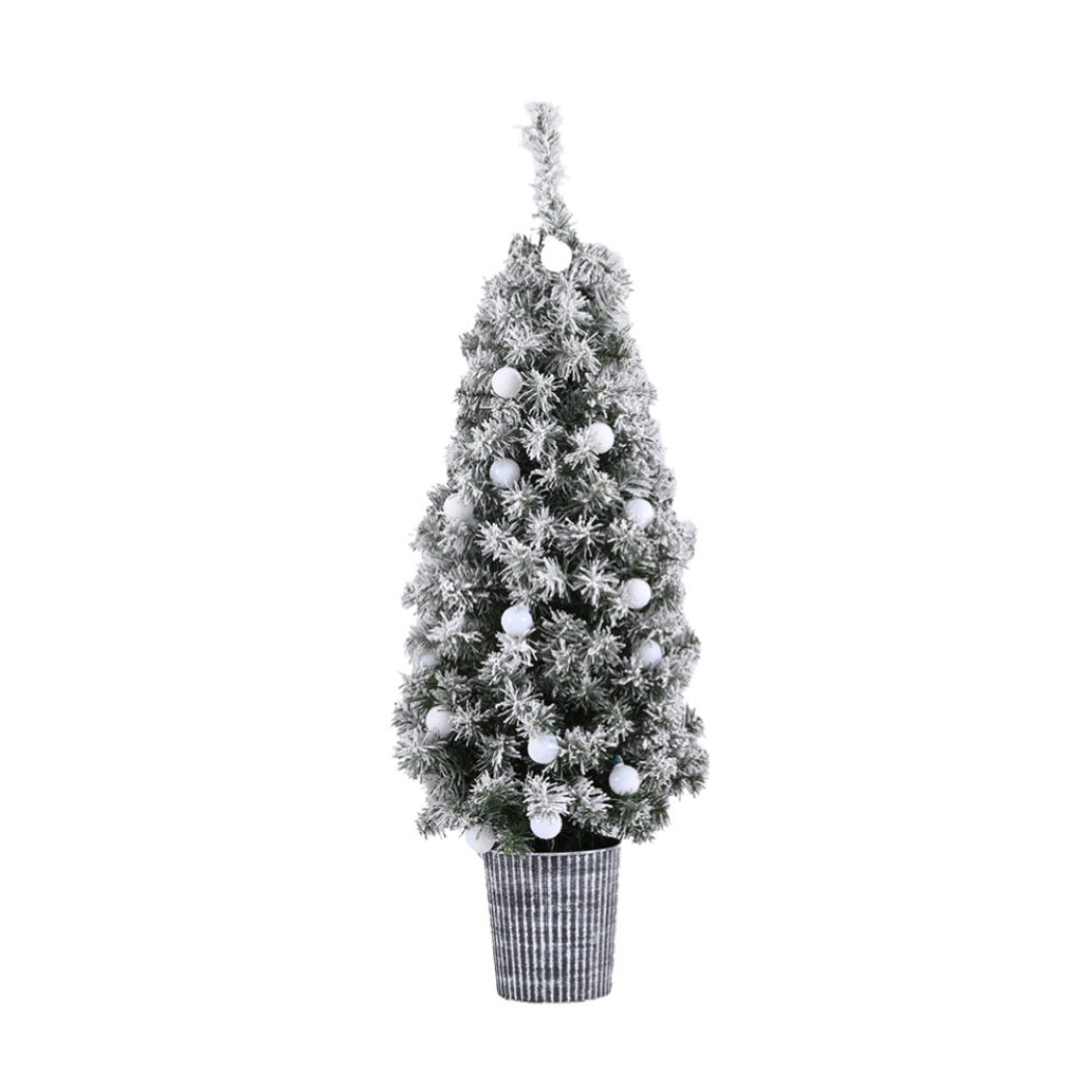Christmas Tree | 1.2M | Potted Snowy Xmas Tree | Indoor Outdoor Decor