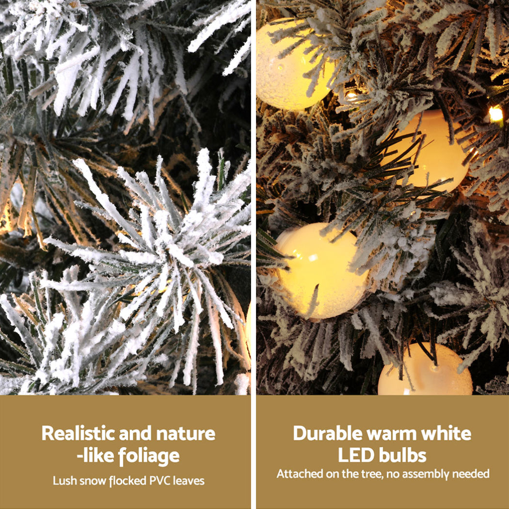 Christmas Tree | 1.2M | Potted Snowy Xmas Tree | Indoor Outdoor Decor