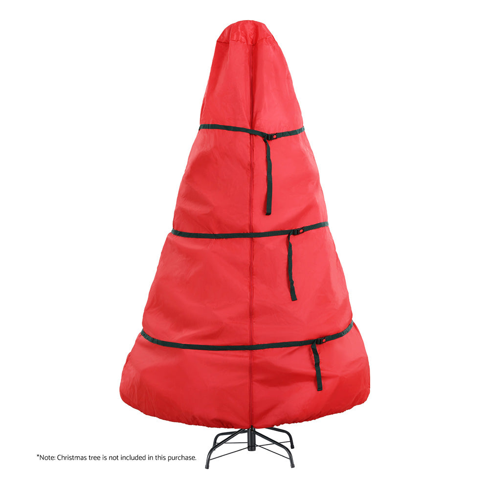 Christmas Tree Storage Bag | Fits Trees up to 8ft | Zip Closure | Red Xmas Bag