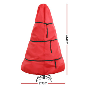 Christmas Tree Storage Bag | Fits Trees up to 8ft | Zip Closure | Red Xmas Bag