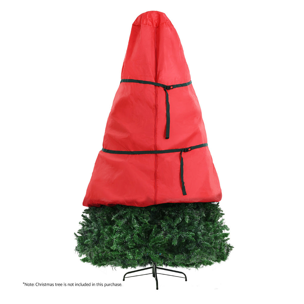 Christmas Tree Storage Bag | Fits Trees up to 8ft | Zip Closure | Red Xmas Bag