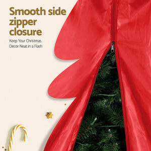 Christmas Tree Storage Bag | Fits Trees up to 8ft | Zip Closure | Red Xmas Bag