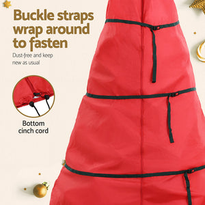 Christmas Tree Storage Bag | Fits Trees up to 8ft | Zip Closure | Red Xmas Bag