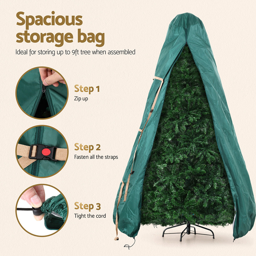 Christmas Tree Storage Bag | Fits Trees up to 9ft | Durable Xmas Bag | Green