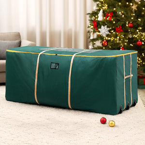 Christmas Tree Storage Bag | Fits Trees up to 10ft | Visible Handle & Wheels | Green