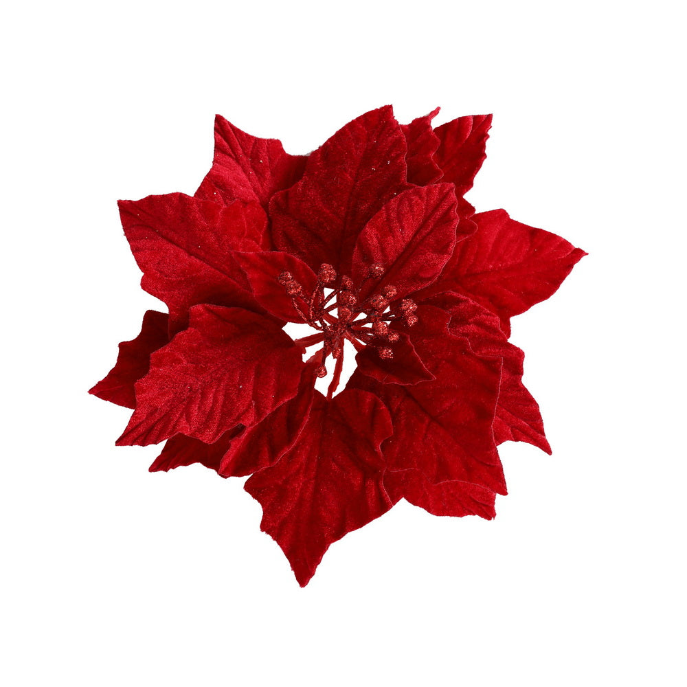 Christmas Tree Flower Set 14pcs | Red Magnolia Ornaments | Garland & Wreath Decor