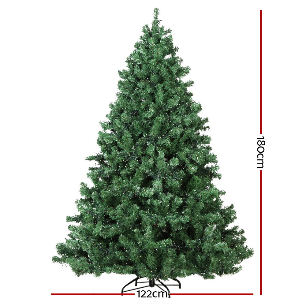 Christmas Tree | 1.8M Xmas Tree Decorations | 1980 LEDs | 8 Light Modes