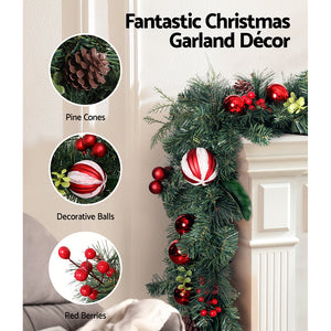 Christmas Garland | 2.7M | with Decorations | Xmas Wedding Party