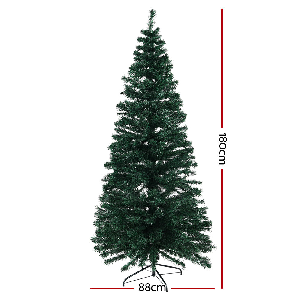 Christmas Tree | 1.8M | Optic Fibre LED Xmas Tree | Warm White