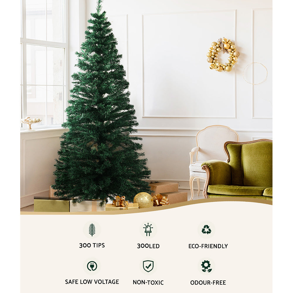 Christmas Tree | 1.8M | Optic Fibre LED Xmas Tree | Warm White