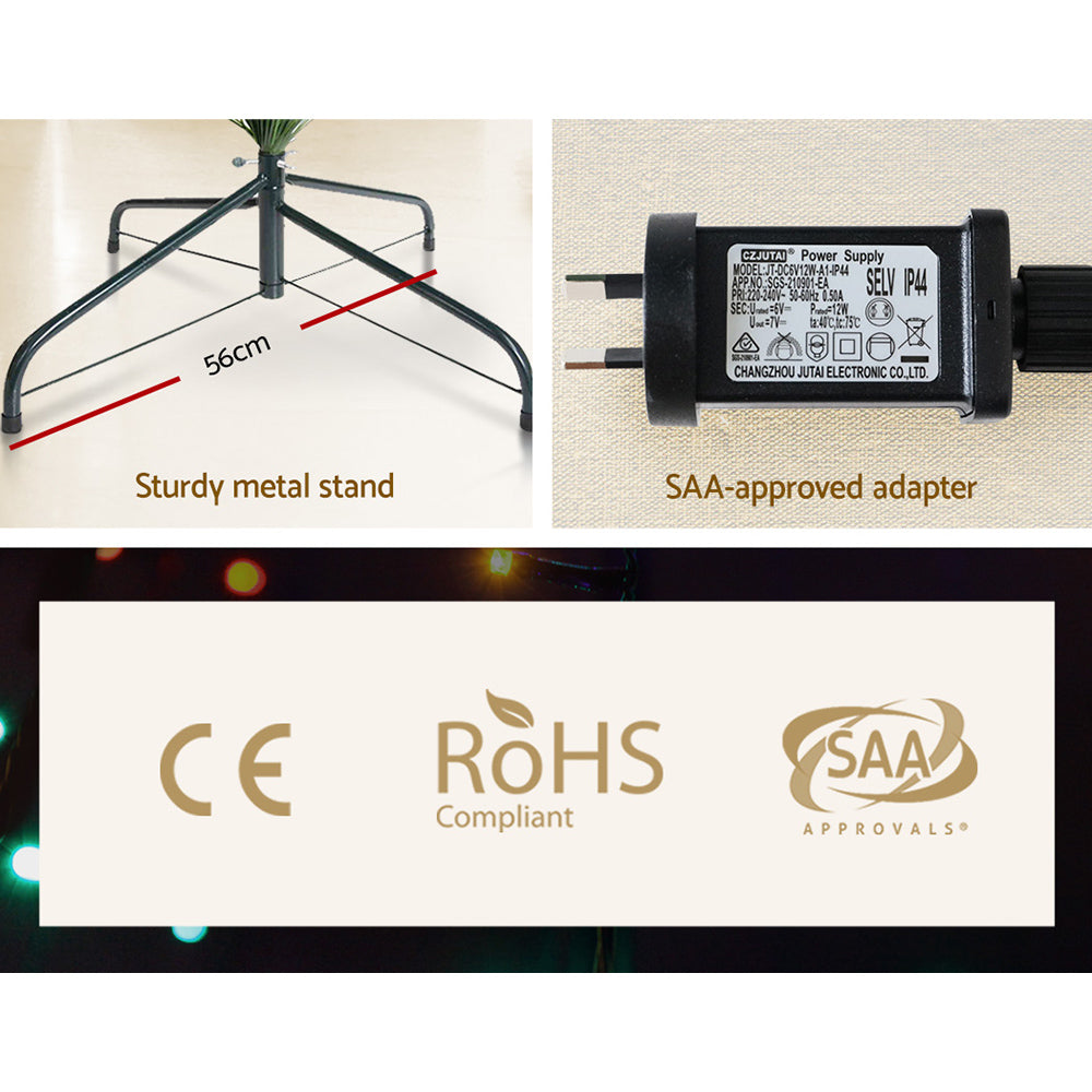 Christmas Tree | 1.8M | Optic Fibre LED Xmas Tree | Warm White