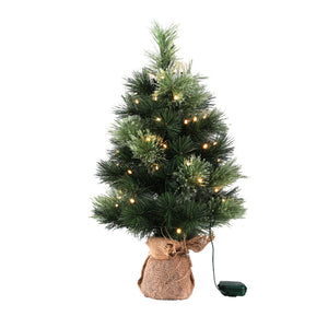 Christmas Tree 60cm | Mini Tabletop LED Tree | 8 Light Modes & Timer