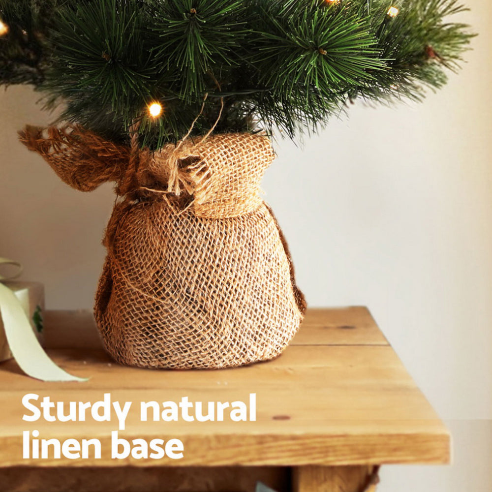Christmas Tree 60cm | Mini Tabletop LED Tree | 8 Light Modes & Timer