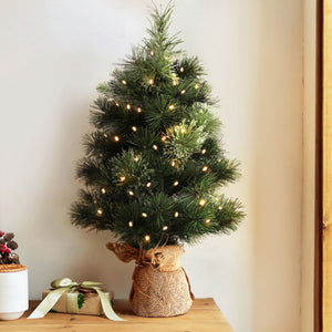 Christmas Tree 60cm | Mini Tabletop LED Tree | 8 Light Modes & Timer