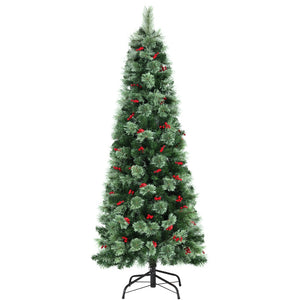 Christmas Tree 1.8m | LED Party Tree | Red Berry Decoration | Holiday Display