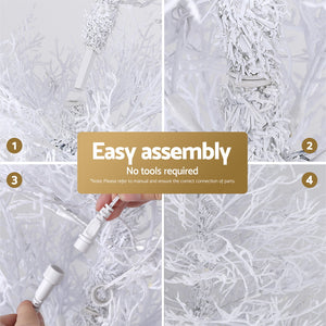 Snowy LED Christmas Tree 1.8m | 8 Modes | Multi-Colour Lights | Winter Theme