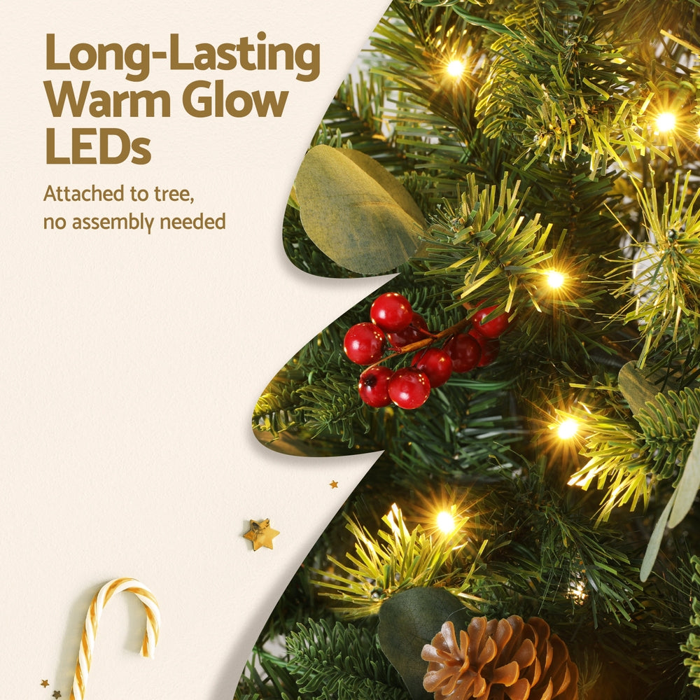 Christmas Tree 1.5m | LED Lights | 355 Tips | Compact Party & Holiday Decoration