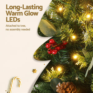 Christmas Tree 1.5m | LED Lights | 355 Tips | Compact Party & Holiday Decoration