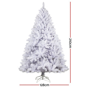 Christmas Tree | 2.1M | 1000 White Tips | Xmas Tree Decorations